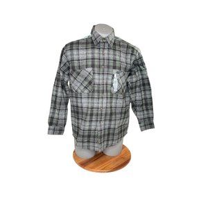 St. John’s Bay Buffalo Plaid Flannel Long Sleeve Button Down Size M